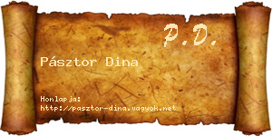Pásztor Dina névjegykártya