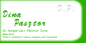 dina pasztor business card